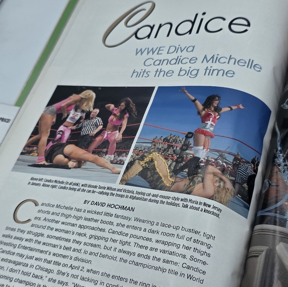 Playboy Magazine April 2006 Candice Michelle WWE Cover Issue - Picture 6 of 7